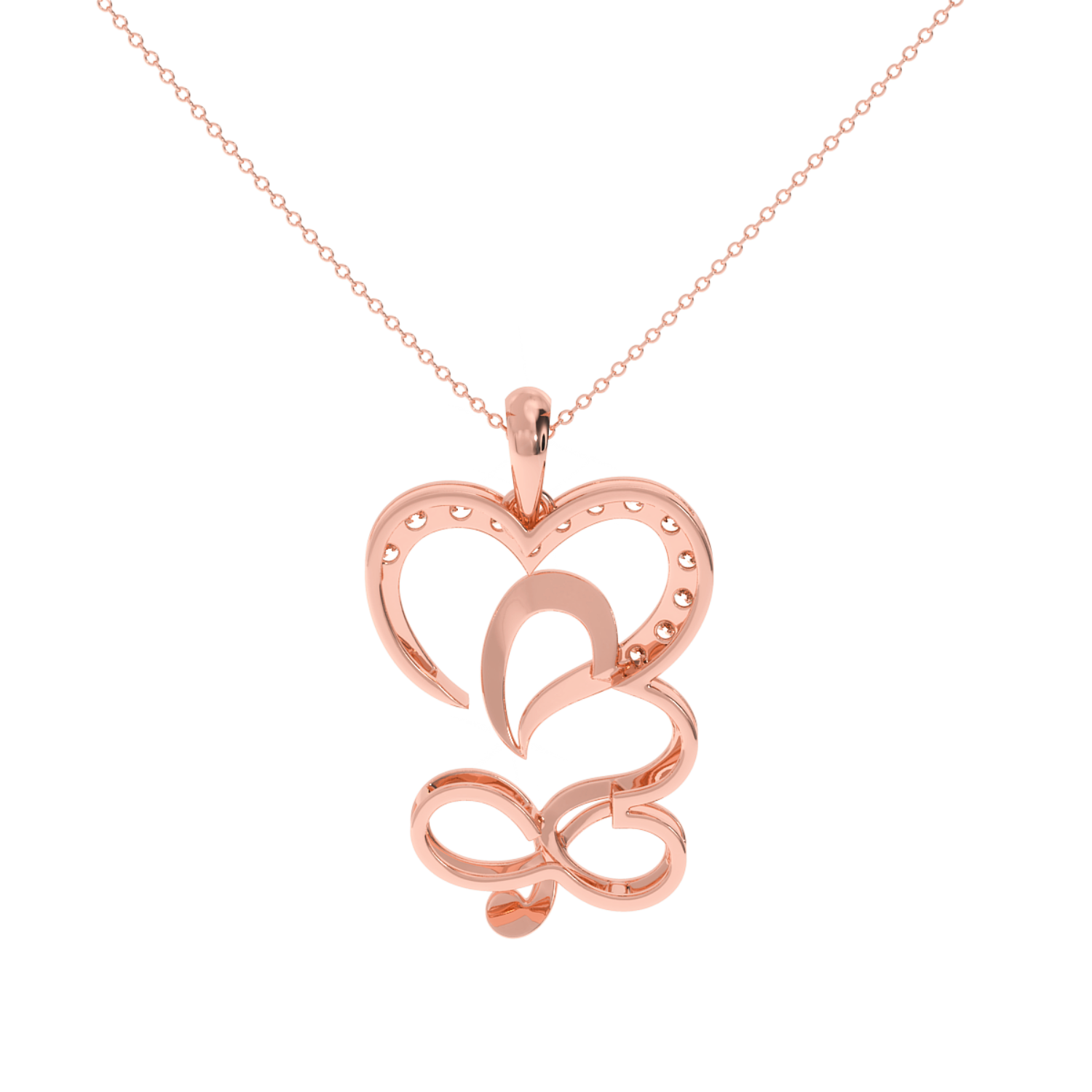 Buy Infinity Heart Diamond Pendant 0.19Ct | Solitairekart